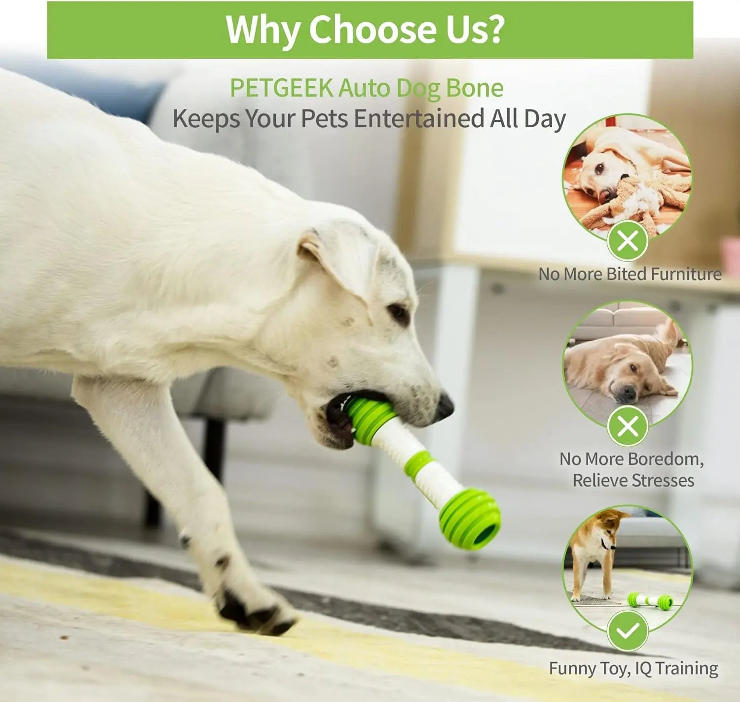 Automatic Dog Bone Toy – Smart Interactive Electronic Pet Toy, Durable & Safe