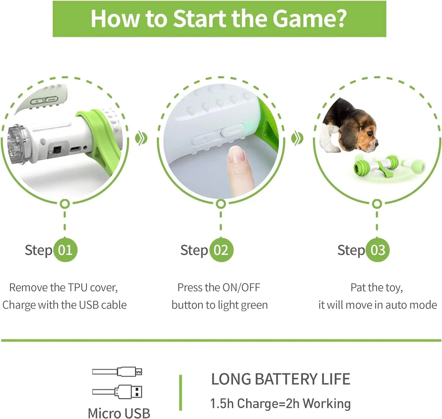 Automatic Dog Bone Toy – Smart Interactive Electronic Pet Toy, Durable & Safe