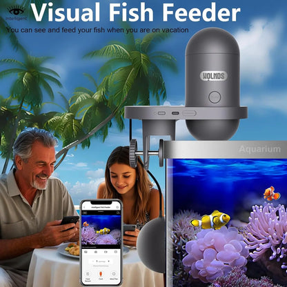 Automatic Fish Feeder WiFi (2.5 & 5G) 2.5K Camera App Control 230ML Tank