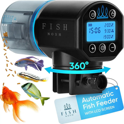Automatic Fish Feeder with Timer Programmable Aquarium Food Dispenser Blue