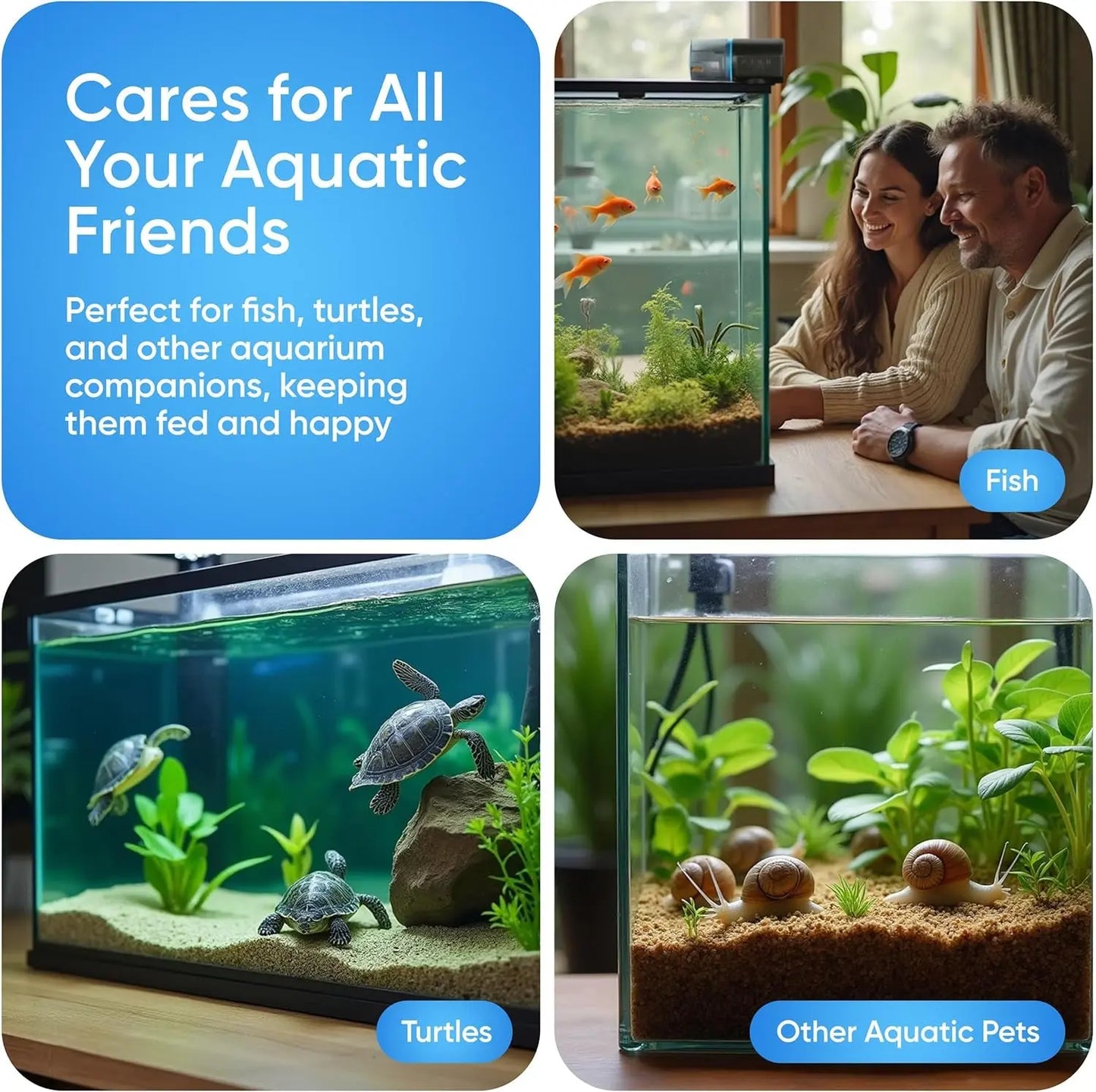 Automatic Fish Feeder with Timer Programmable Aquarium Food Dispenser