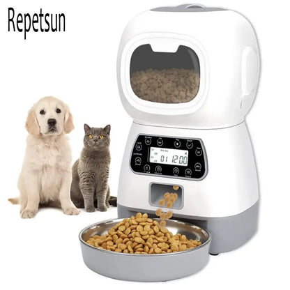 Automatic Pet Feeder 3.5L Smart Food Dispenser for Cats & Dogs, Portion Control, Scheduled Meals, Easy Clean