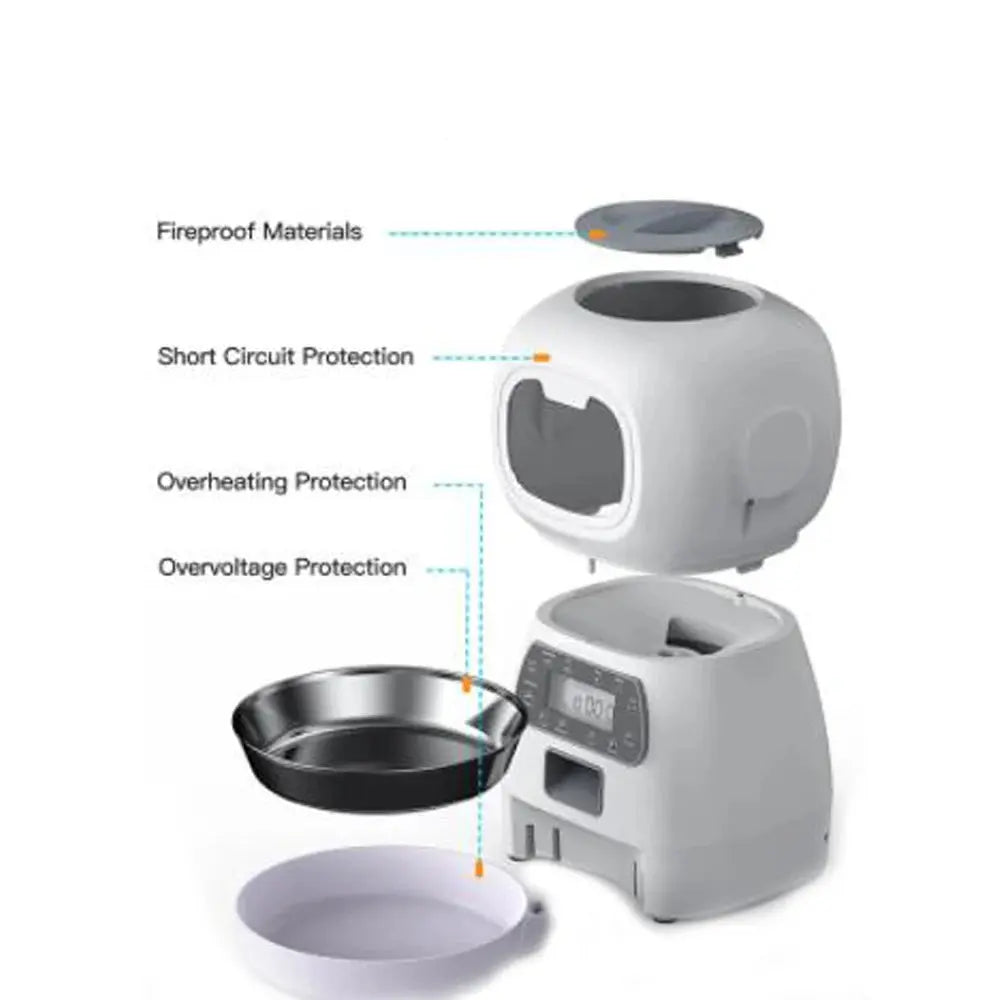 Automatic Pet Feeder 3.5L Smart Food Dispenser for Cats & Dogs, Portion Control, Scheduled Meals, Easy Clean