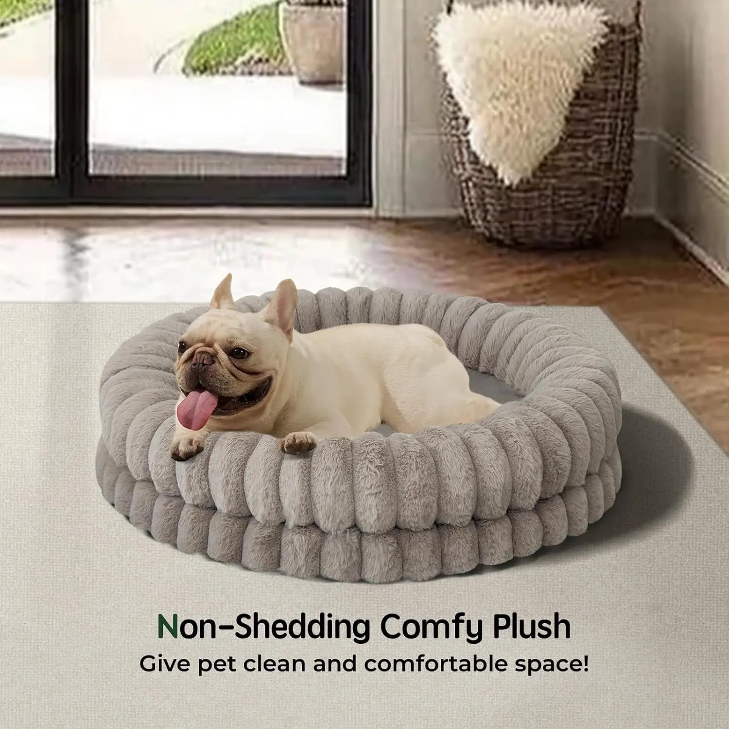BALANCE Luxury Donut Dog Bed | Orthopedic Calming Round Bed (Washable)