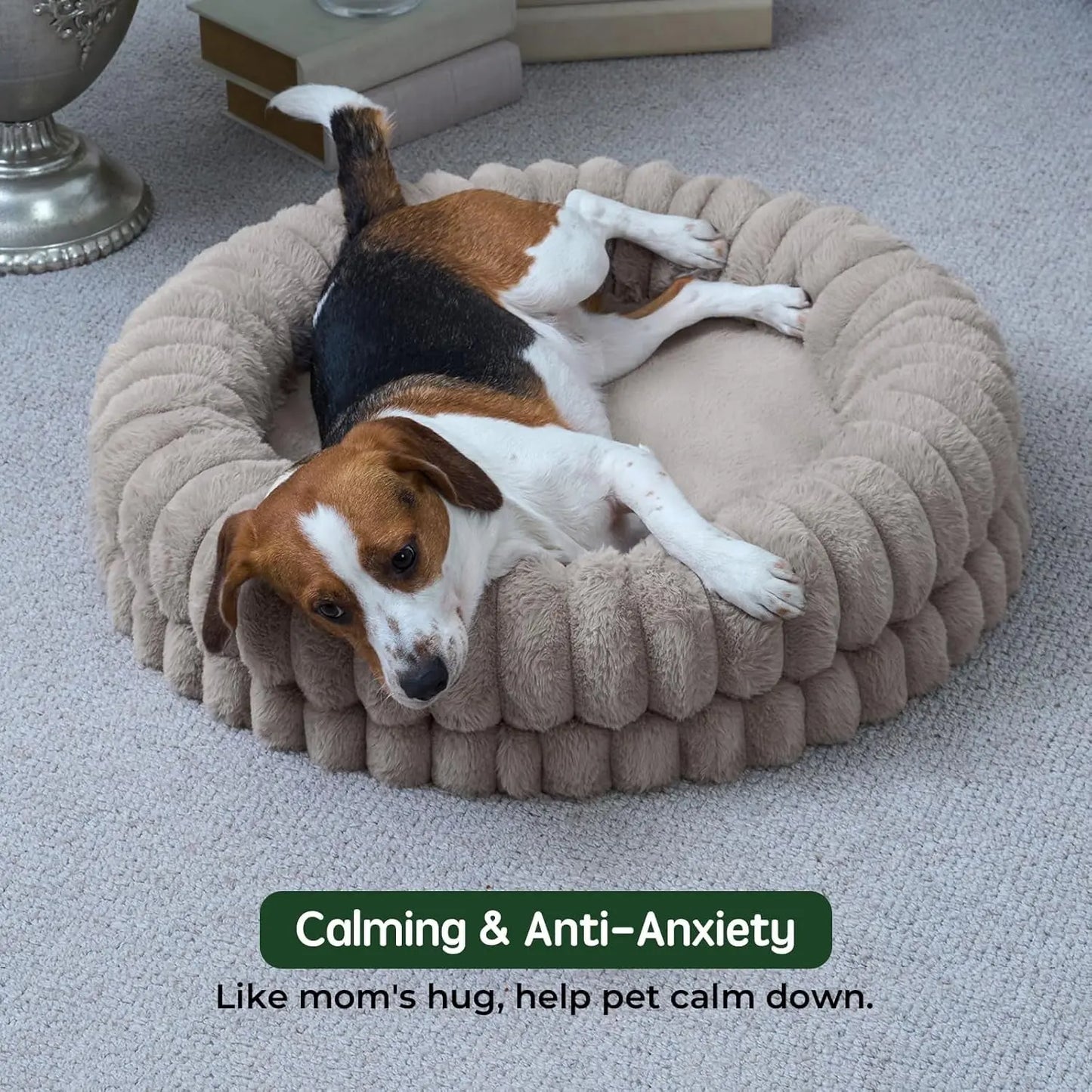 BALANCE Luxury Donut Dog Bed | Orthopedic Calming Round Bed (Washable)