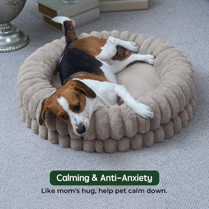 BALANCE Luxury Donut Dog Bed | Orthopedic Calming Round Bed (Washable)