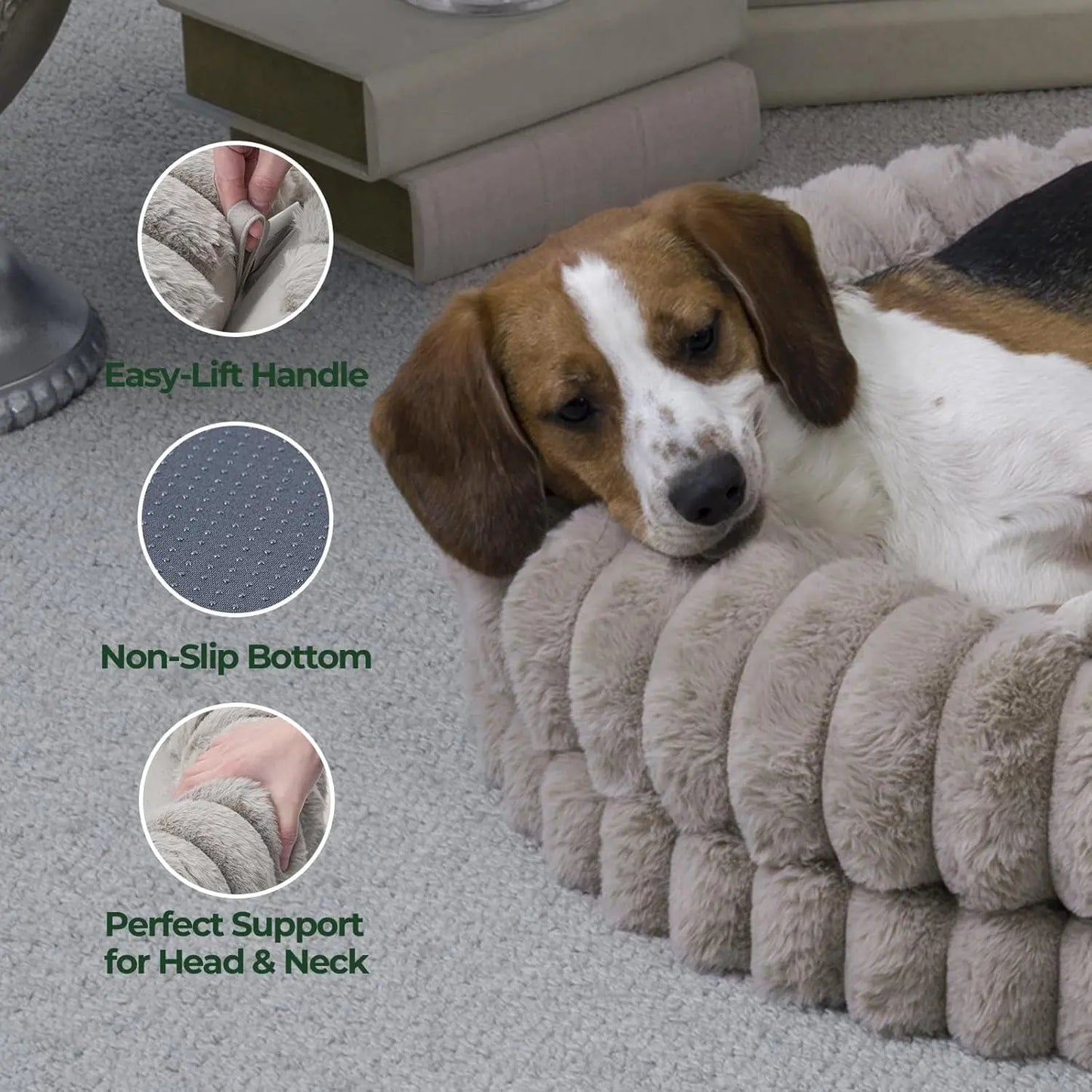 BALANCE Luxury Donut Dog Bed | Orthopedic Calming Round Bed (Washable)