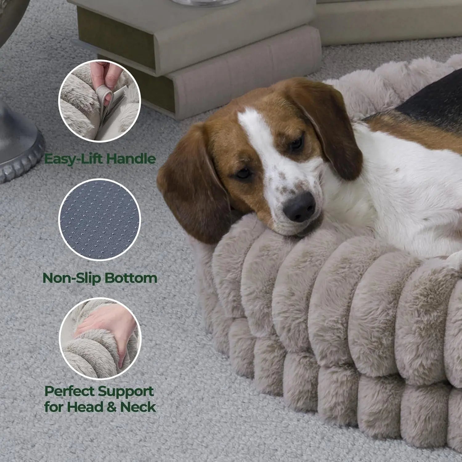 BALANCE Luxury Donut Dog Bed | Orthopedic Calming Round Bed (Washable)