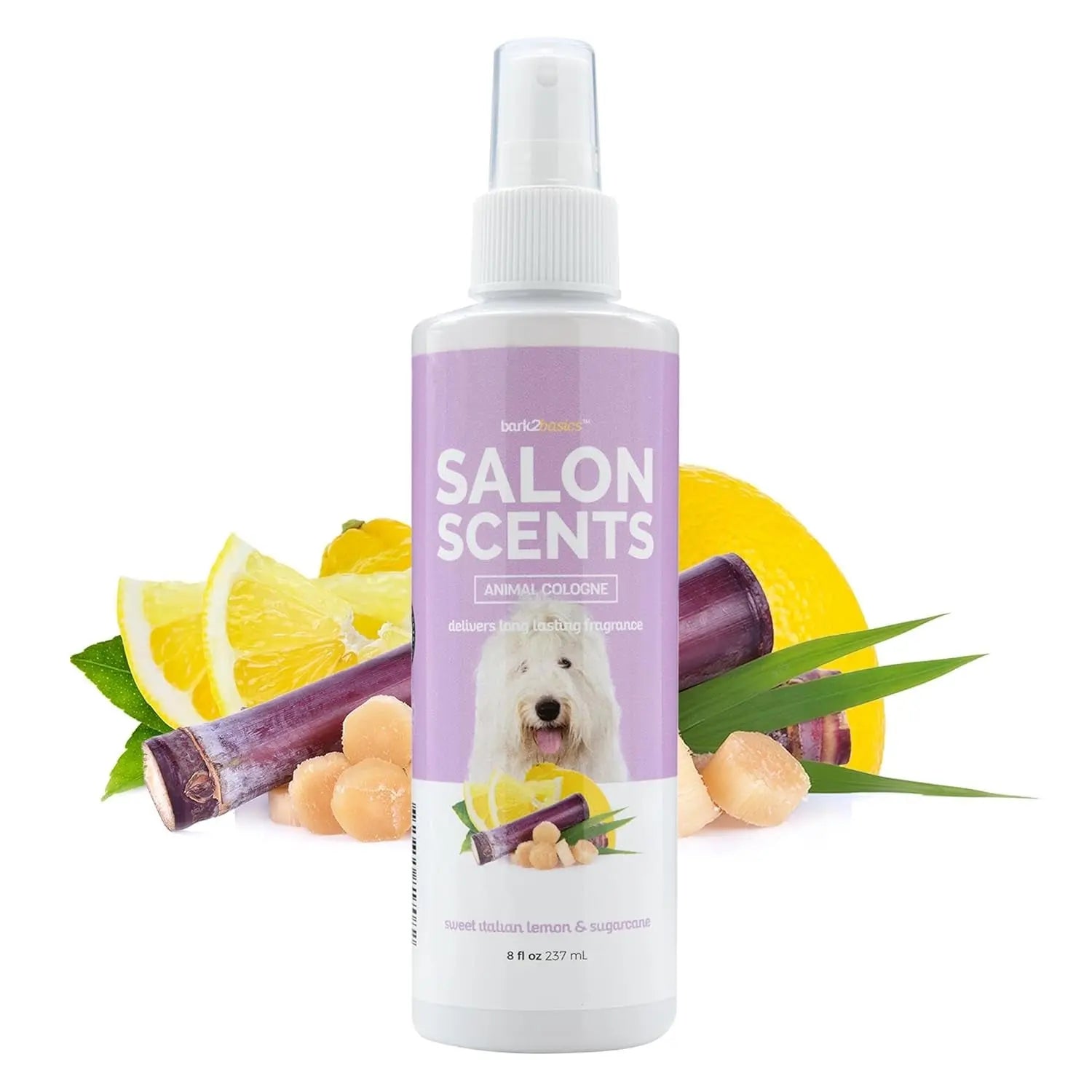 Bark2Basics Long Lasting Scents Professional Pet Cologne for Dogs & Cats, 8oz Sweet Italian Lemon