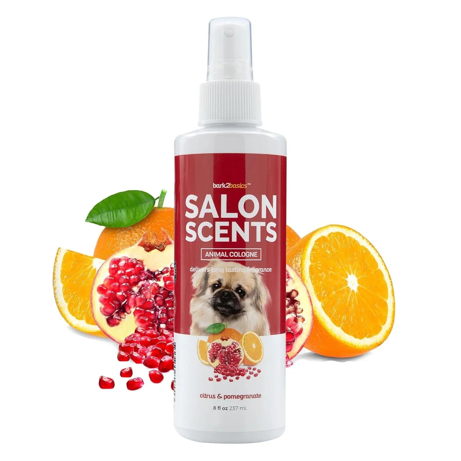 Bark2Basics Long Lasting Scents Professional Pet Cologne for Dogs & Cats, 8oz Citrus And Pomegranate