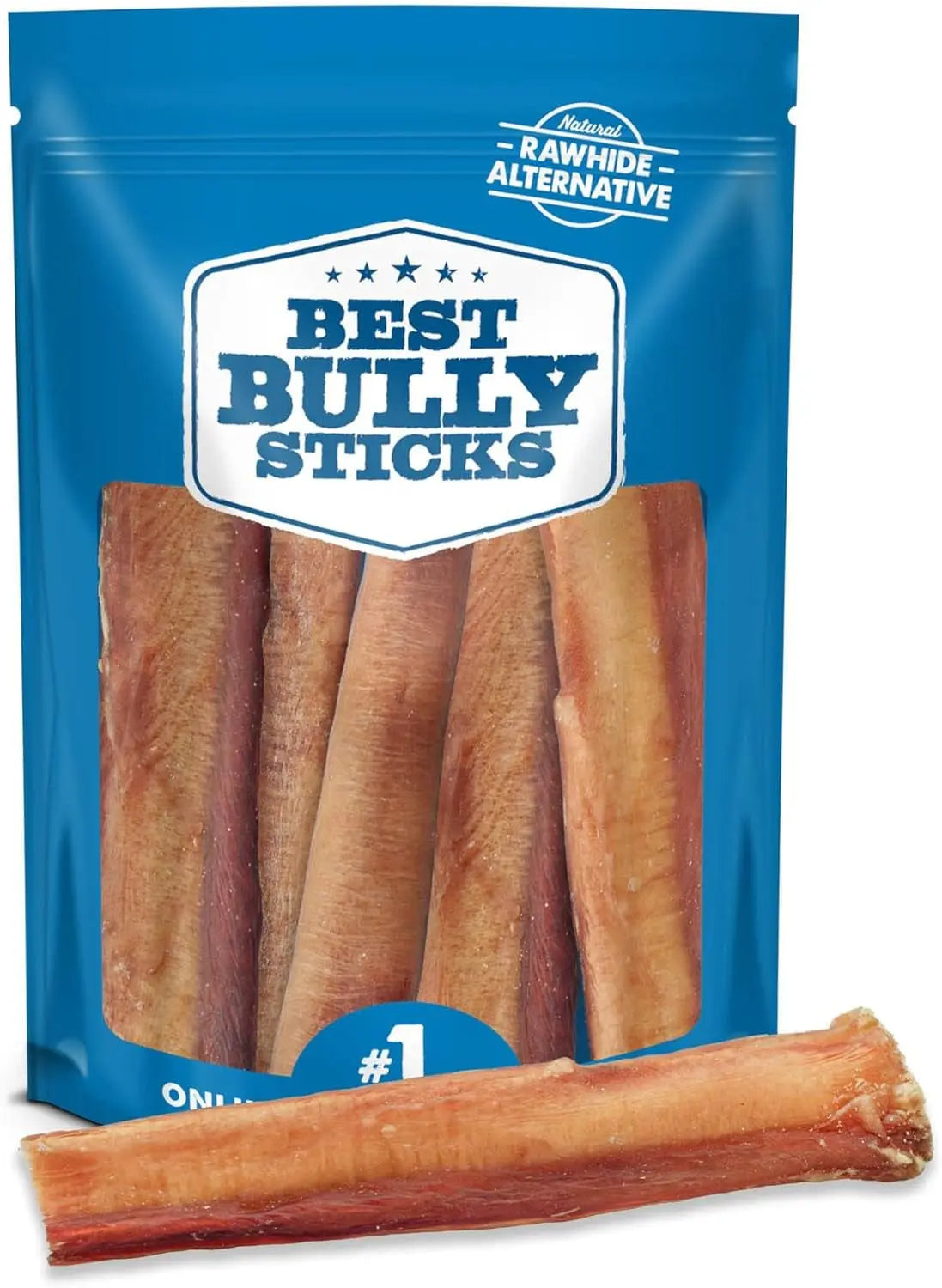 Best Bully Sticks 6" Thick Bully Sticks for Large Dogs,5 Pack –Single Ingredient 6" Natural Scent 5 Count (Pack Of 1)