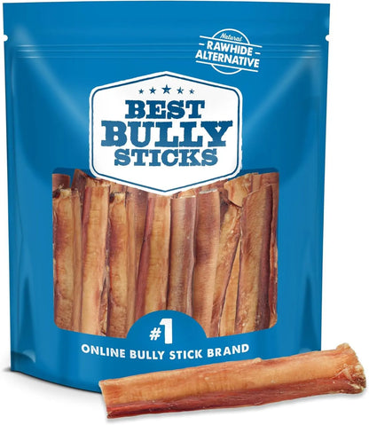 Best Bully Sticks 6" Thick Bully Sticks for Large Dogs,5 Pack –Single Ingredient 6" Natural Scent 18 Count (Pack Of 1)