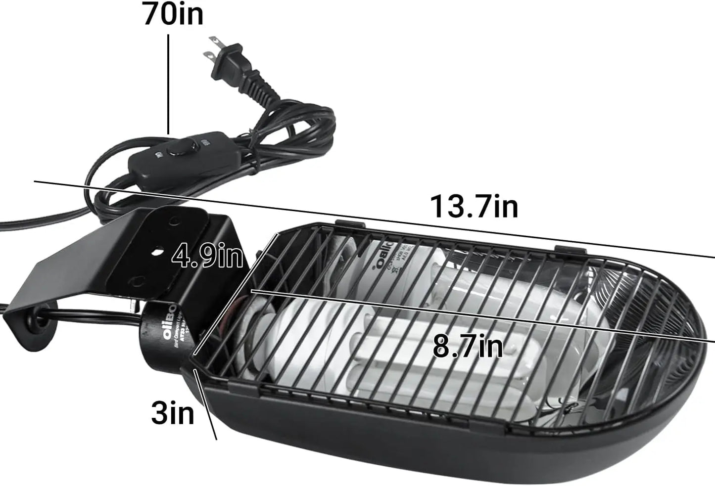 Bird Cage UVB Light Fixture Kit 20W UVA UVB Lamp for Aviary Health