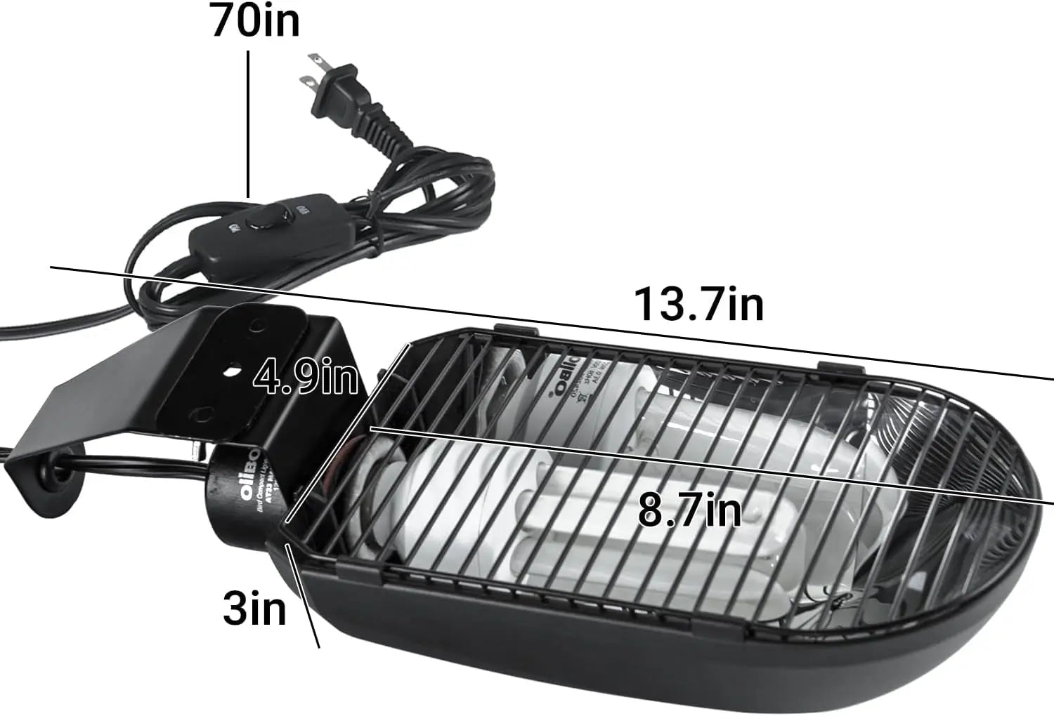 Bird Cage UVB Light Fixture Kit 20W UVA UVB Lamp for Aviary Health