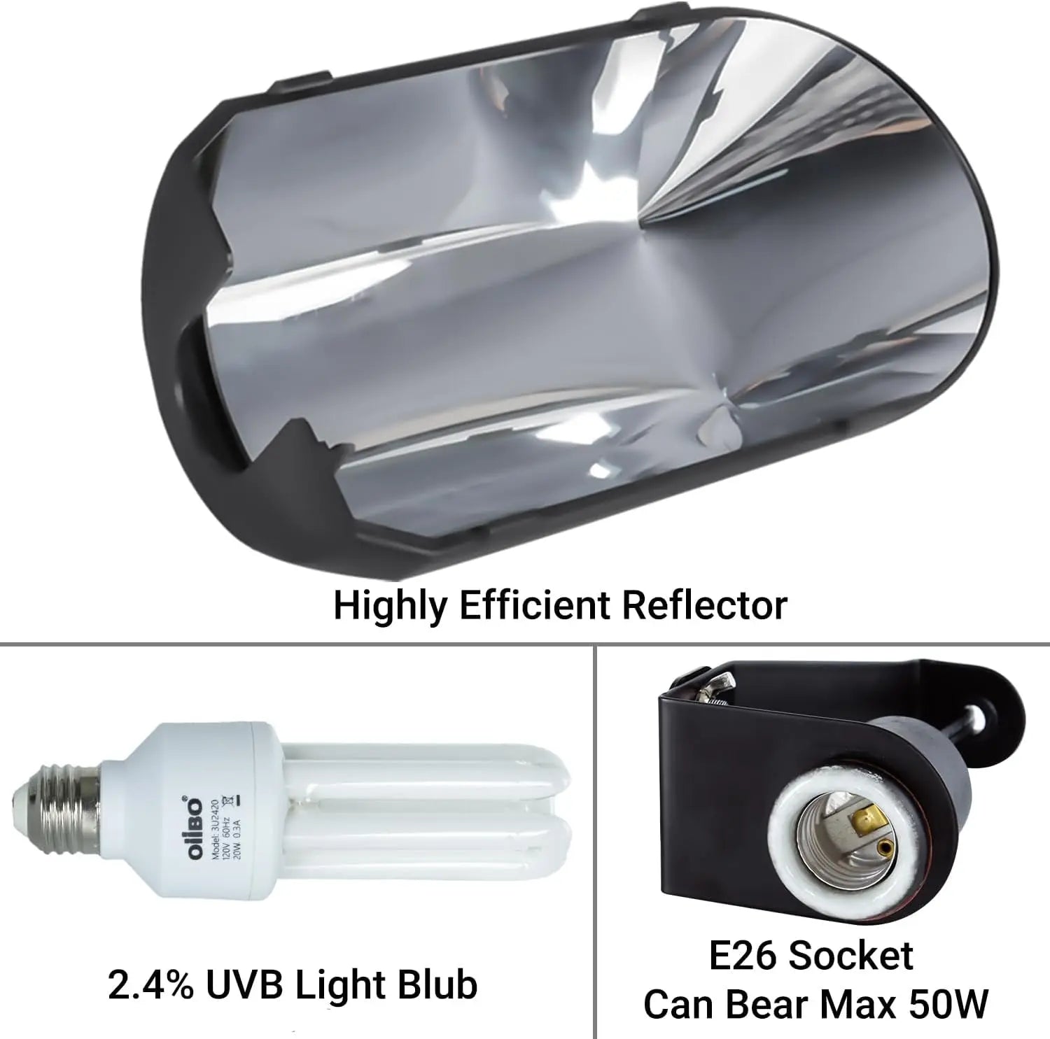 Bird Cage UVB Light Fixture Kit 20W UVA UVB Lamp for Aviary Health