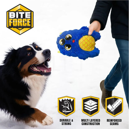 Bite Force Dog Toy with Squeaker for Aggressive Chewers (9 characters)