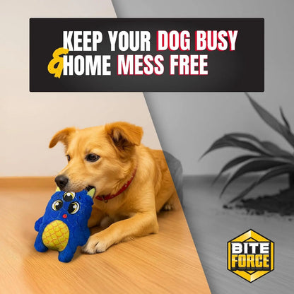 Bite Force Dog Toy with Squeaker for Aggressive Chewers (9 characters)