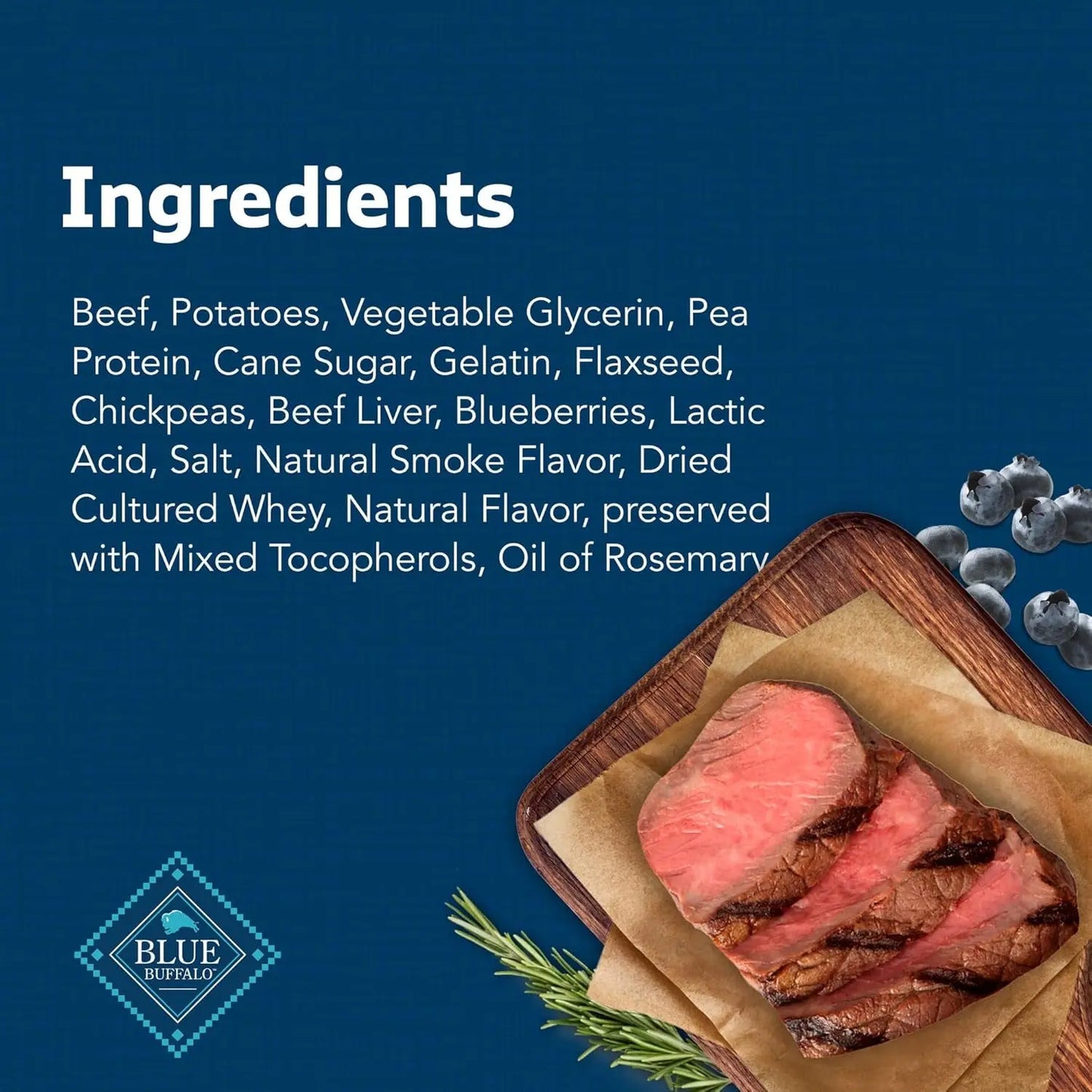 Blue Buffalo Stix Soft Dog Treats Beef 1oz ToGo 12 Pack Natural