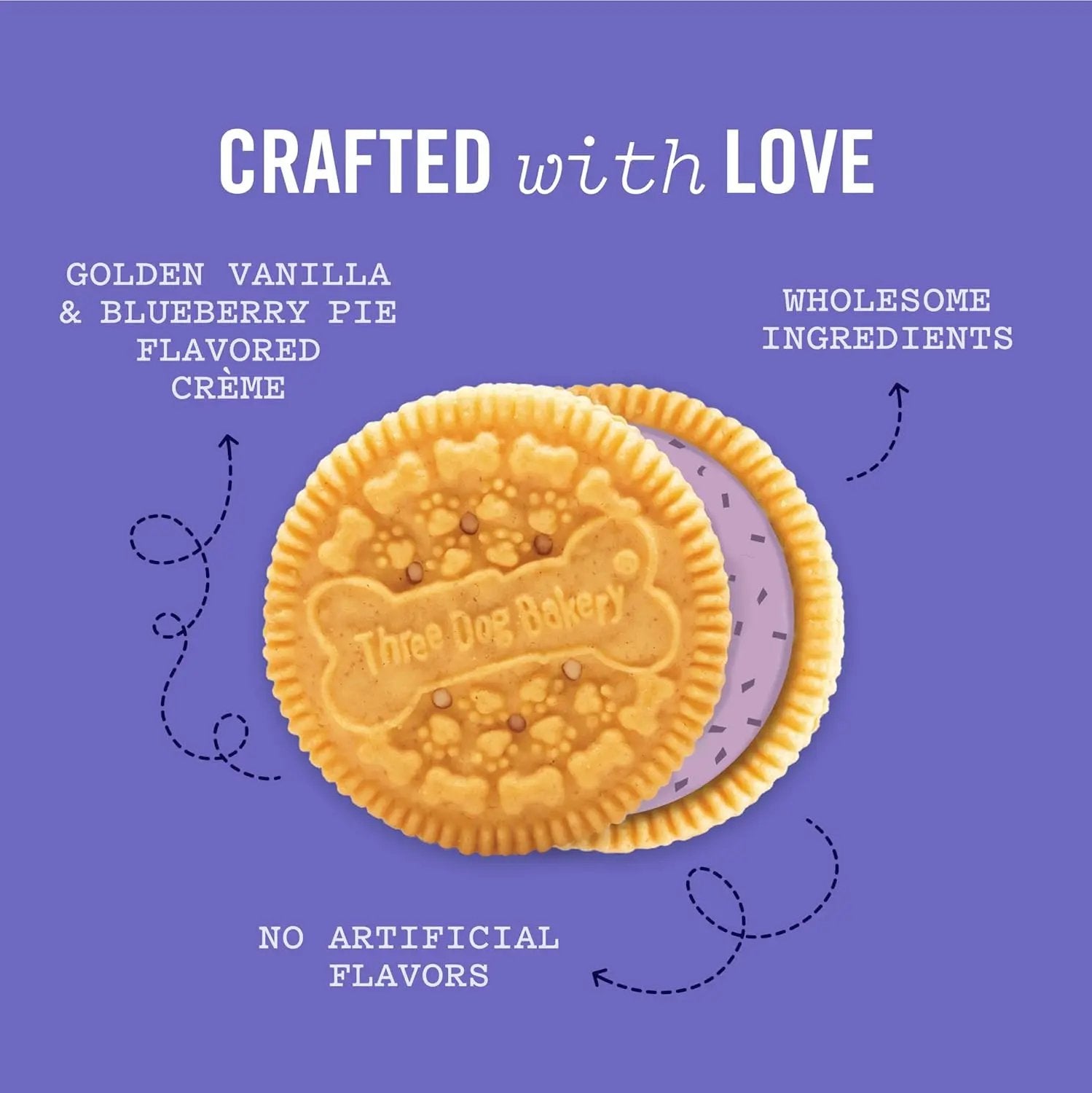 Blueberry Pie Lick’N Crunch Dog Cookies – Real Blueberries, Puppy Treat & Snack