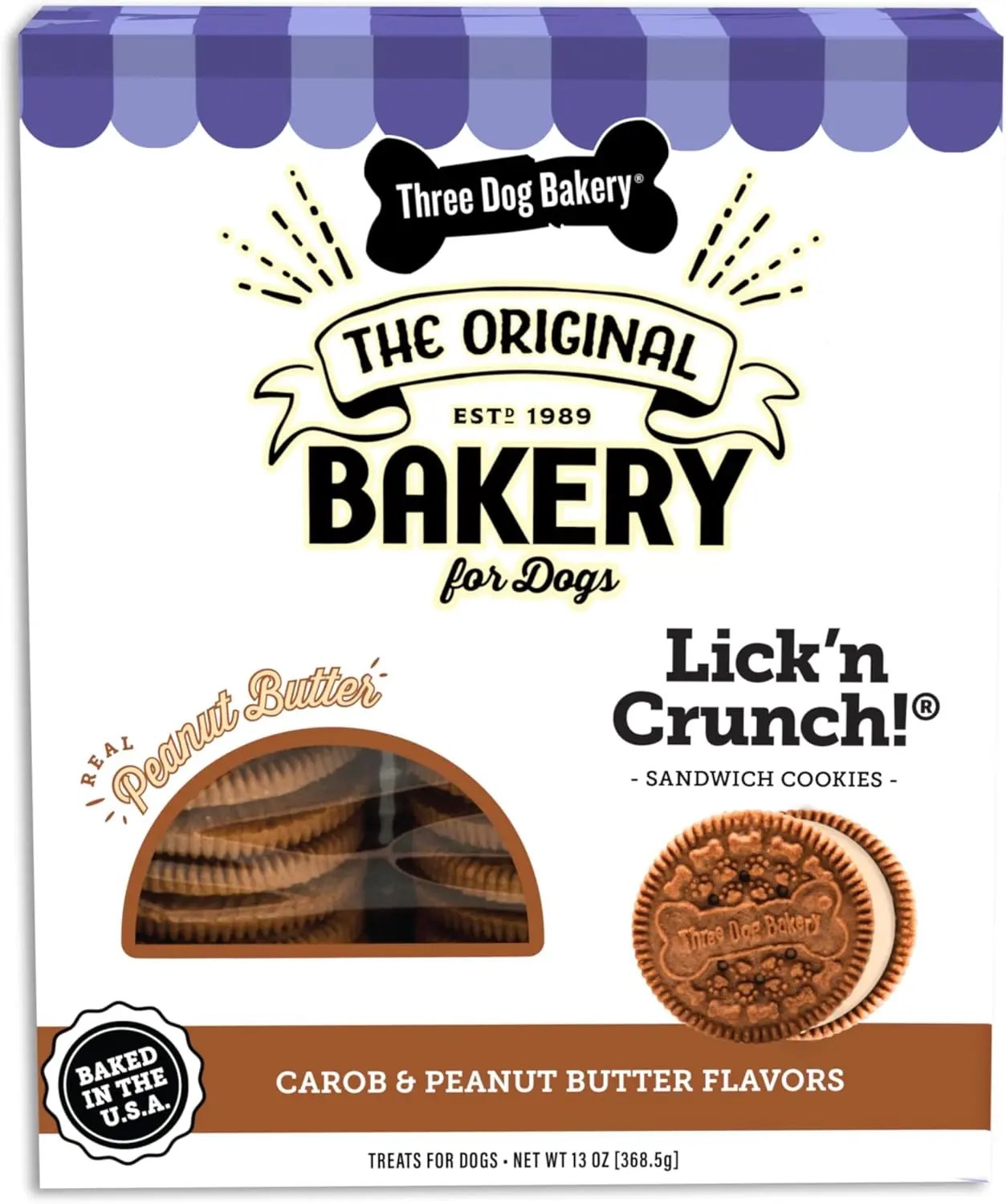Blueberry Pie Lick’N Crunch Dog Cookies – Real Blueberries, Puppy Treat & Snack