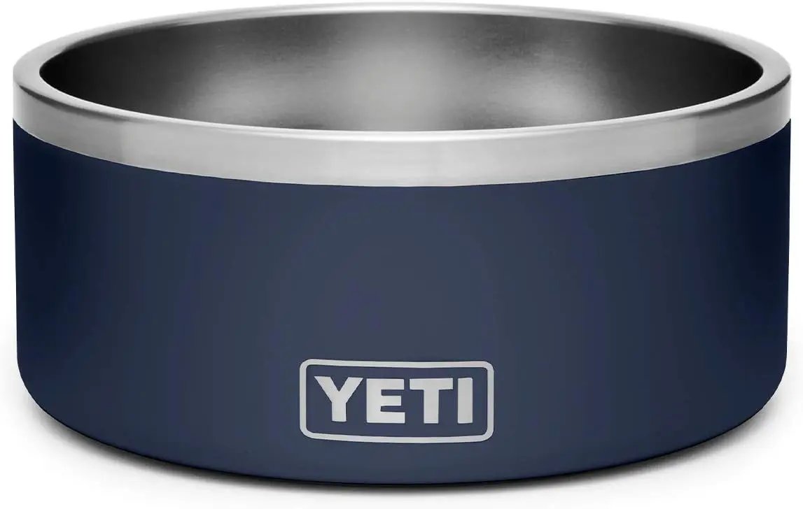 YETI 8, Stainless Steel, Non-Slip Dog Bowl, Holds 64 Ounces Navy