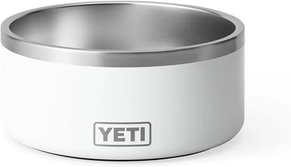 YETI 8, Stainless Steel, Non-Slip Dog Bowl, Holds 64 Ounces White