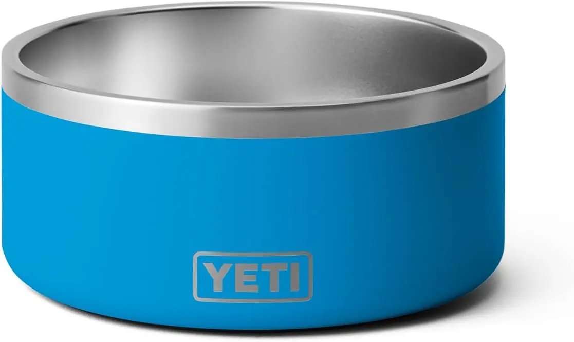 YETI 8, Stainless Steel, Non-Slip Dog Bowl, Holds 64 Ounces Big Wave Blue