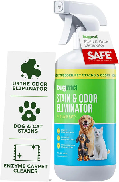 BugMD Enzyme Cleaner Pet Urine Stain Odor Remover Unscented Carpet Spray Default Title