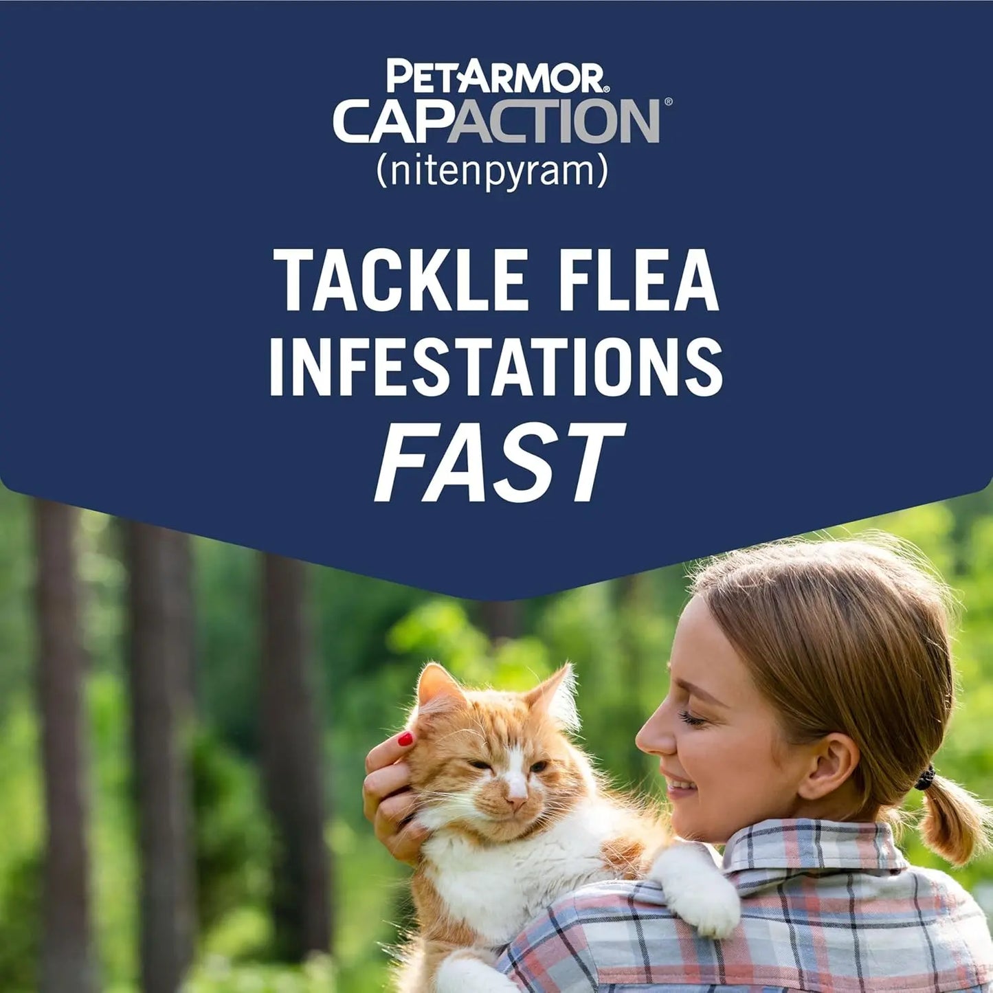 CAPACTION Oral Flea Tablets for Cats 2–25 lbs – 6 Doses, Fast-Acting Relief