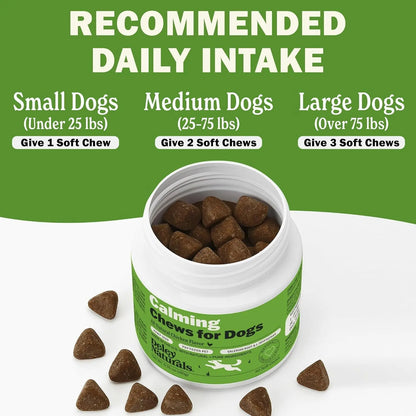 Calming Chews for Dogs, Vet-Reviewed Anxiety Support Treats, Hemp-Free