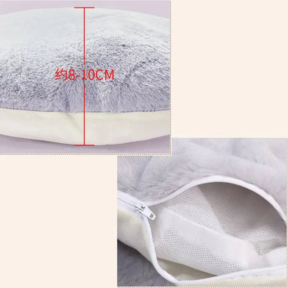 Cat Bed House, Soft Plush Warm Pet Nest with Cushion for Small Dogs & Cats, Cozy Winter Sleeping Mat