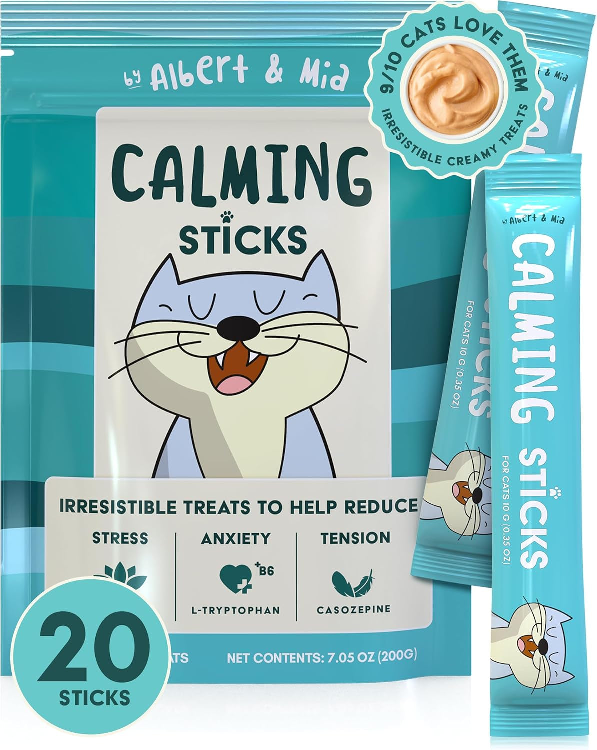 Cat Calming Treats Lickable Anxiety Relief Chicken Vet Recommended 20 Pack Default Title