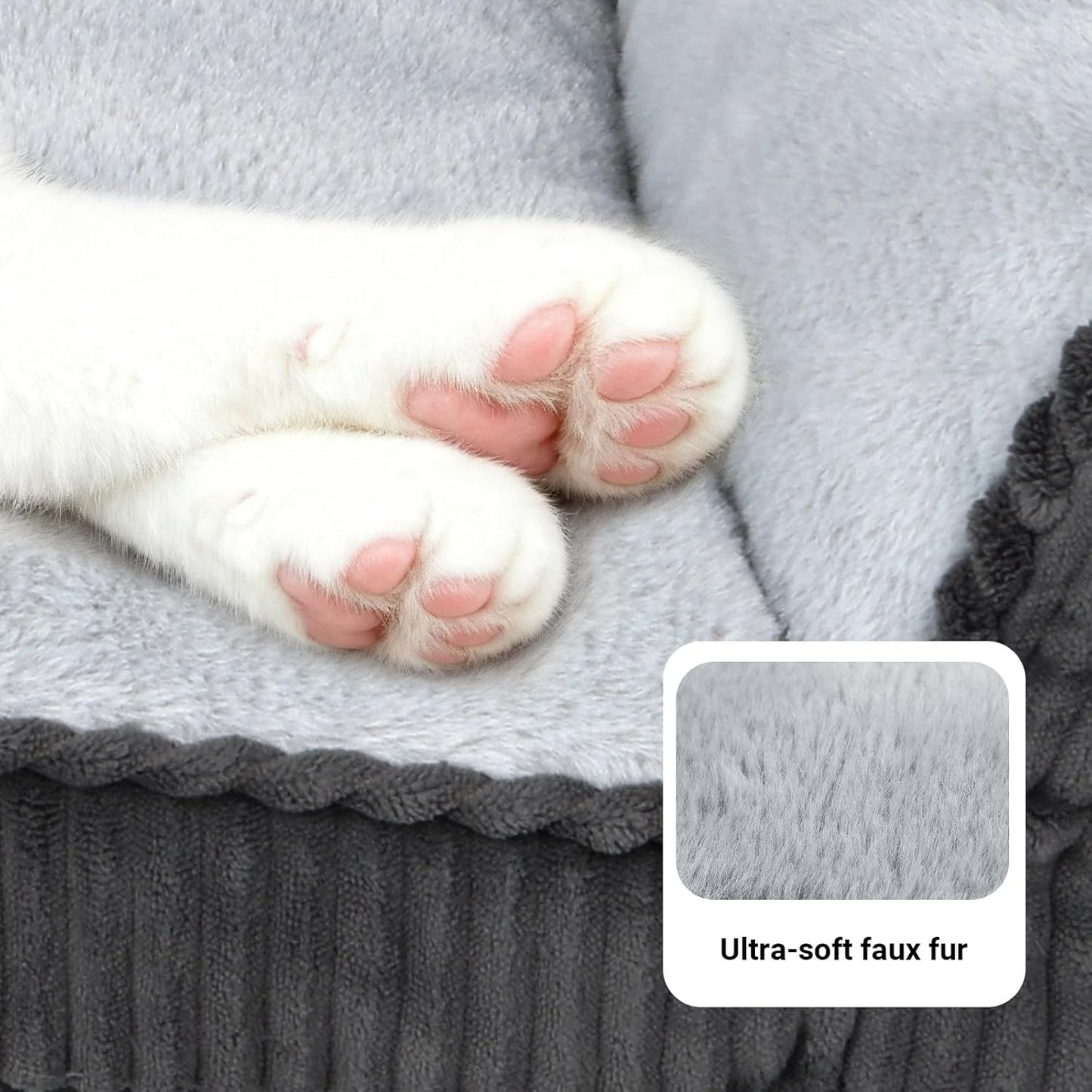 Cat Couch Bed Faux Fur Pet Sofa Washable Non Slip Small Pets