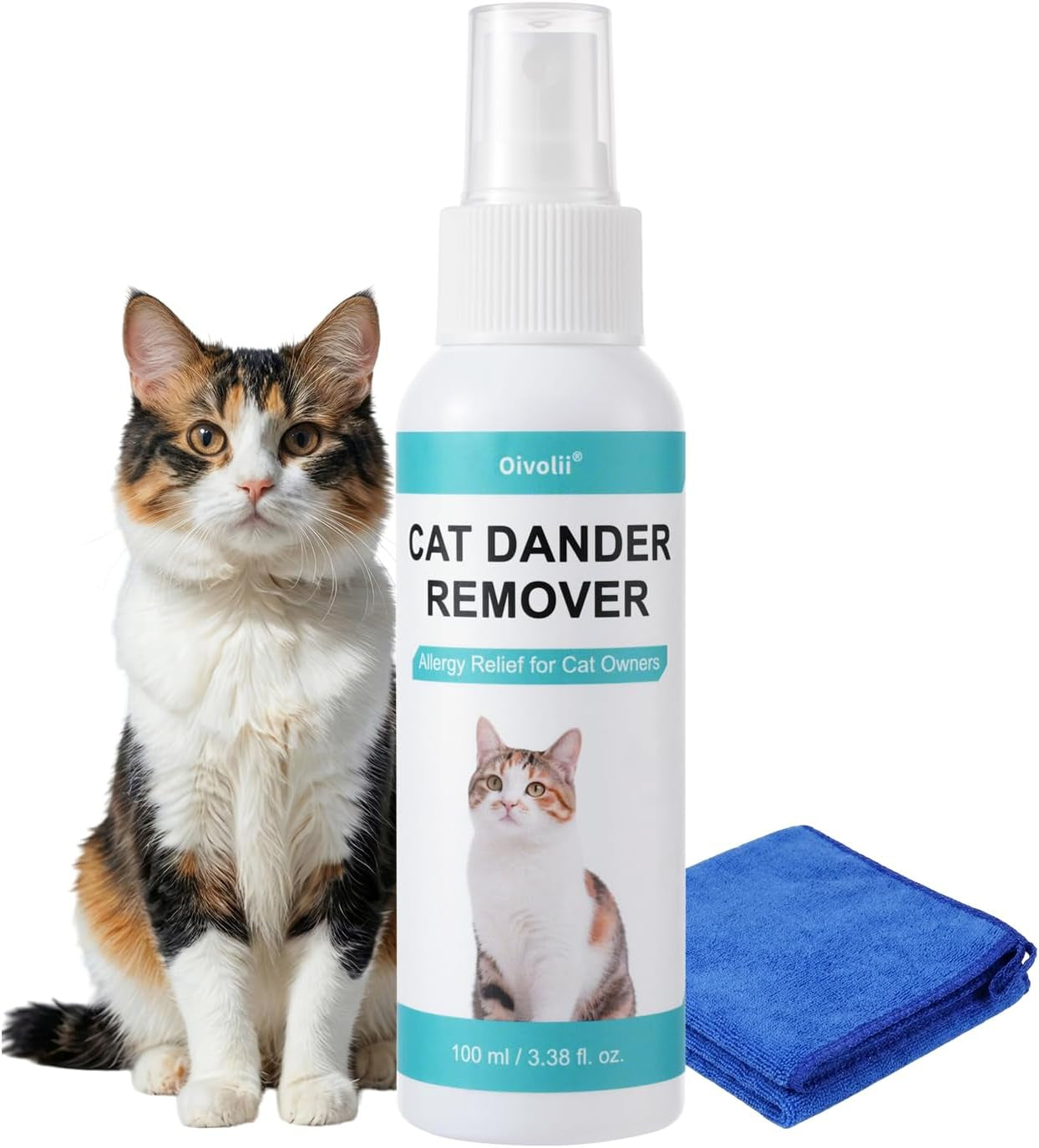 Cat Dander Remover Spray Natural Allergy Relief No Rinse Anti Dander Default Title