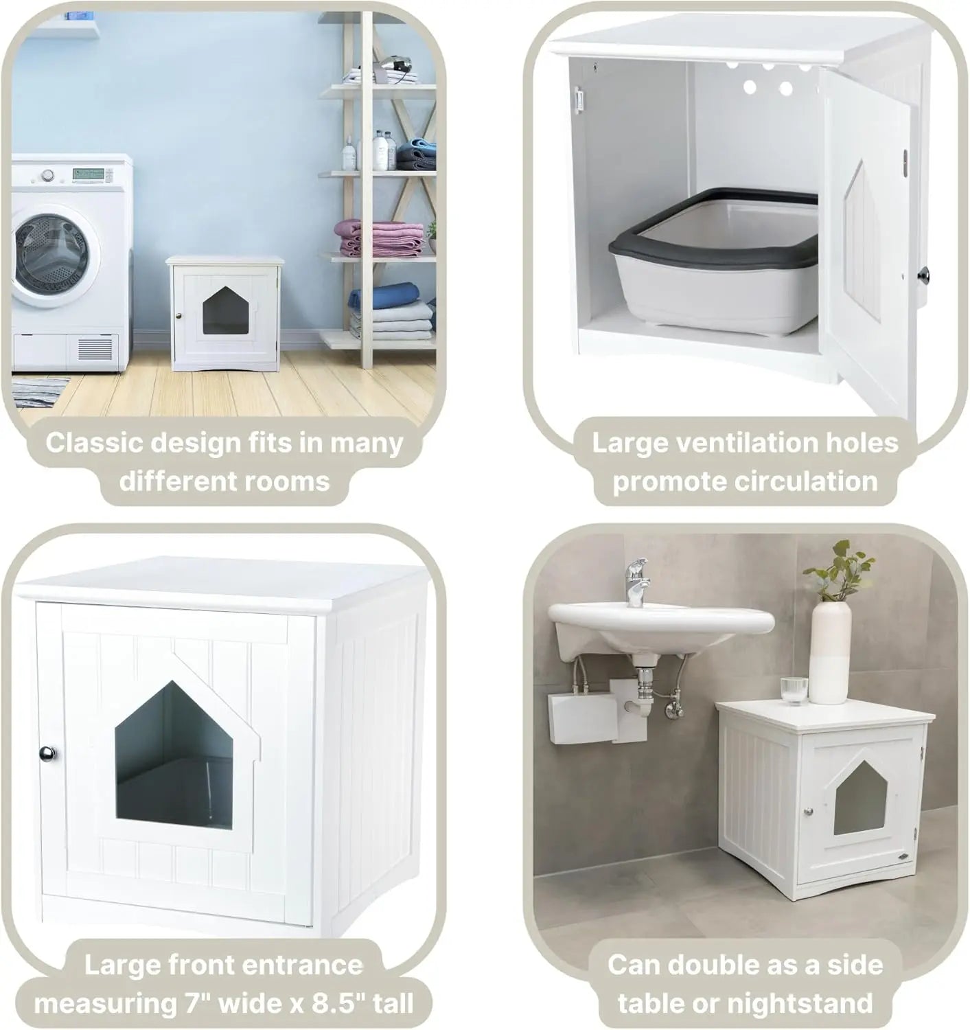 Cat Litter Box Enclosure Cabinet – Hidden Kitty Litter Furniture