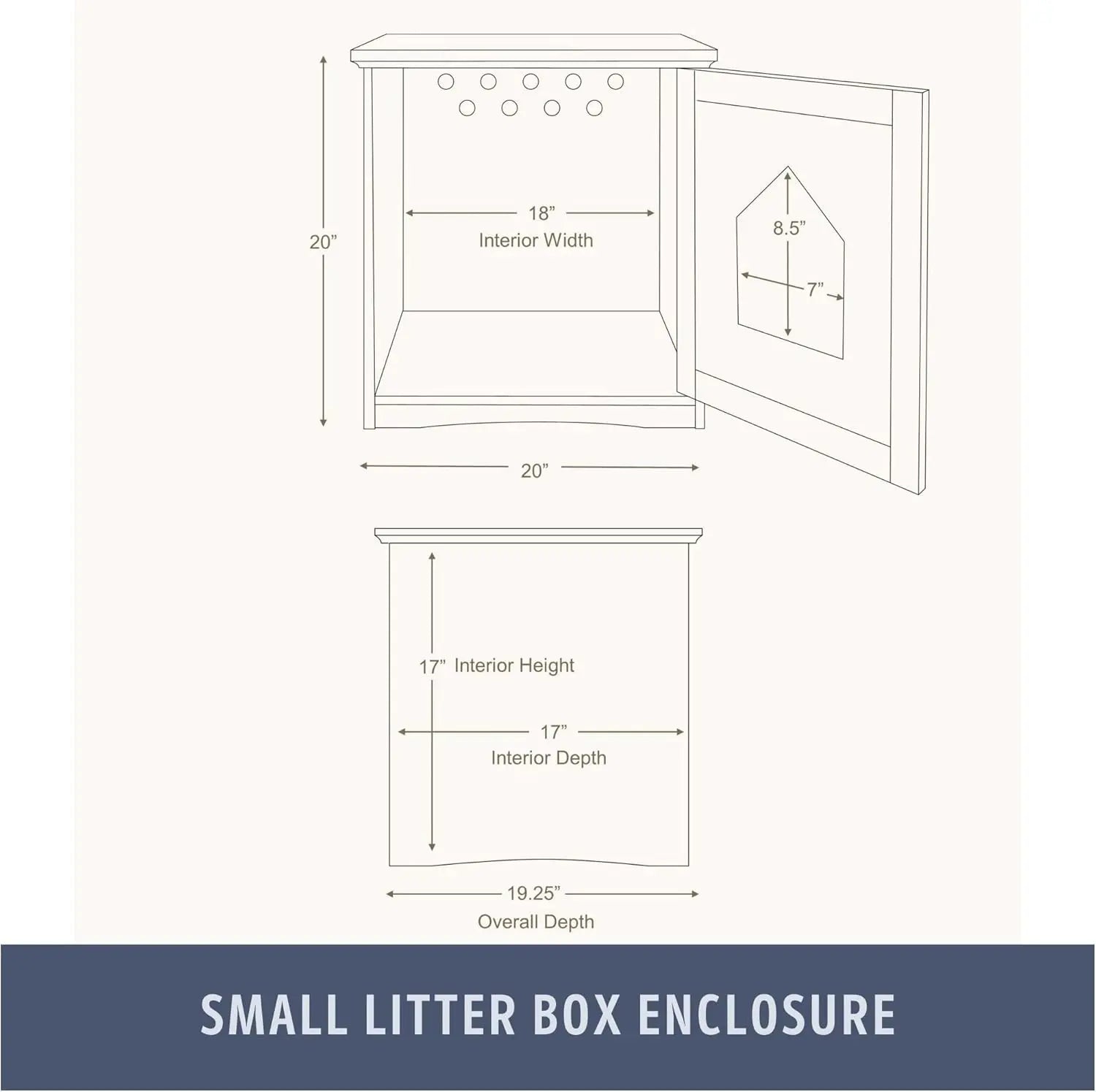 Cat Litter Box Enclosure Cabinet – Hidden Kitty Litter Furniture