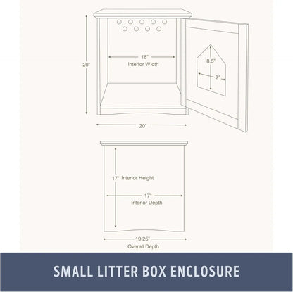Cat Litter Box Enclosure Cabinet – Hidden Kitty Litter Furniture