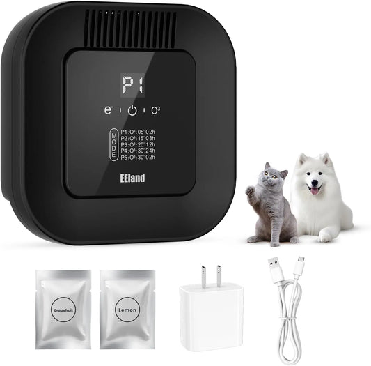 Cat Litter Deodorizer & Aromatherapy Ozone Air Purifier 5 Mode USB Plug In Black