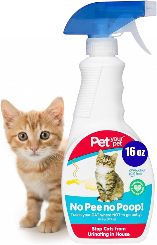 Cat Potty Training Spray No Pee No Poop Natural Deterrent 16oz 16 Fl Oz