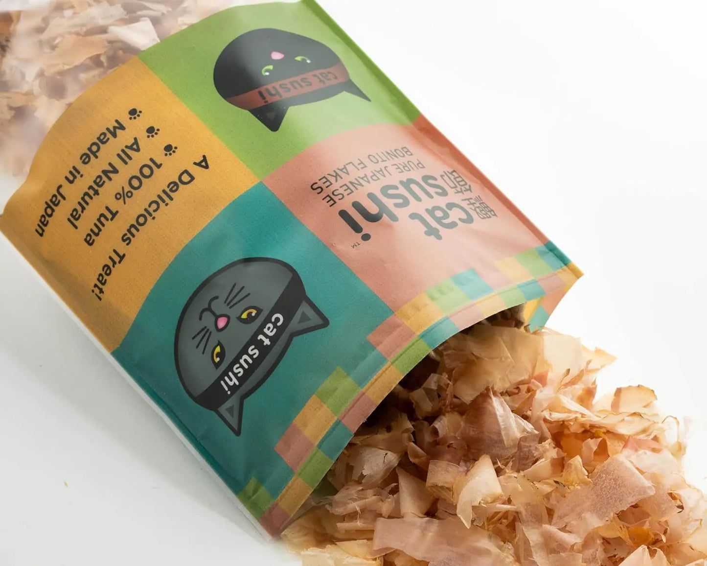 Cat Sushi Bonito Flakes Treats, 100% Pure Tuna Meal Topper for Cats
