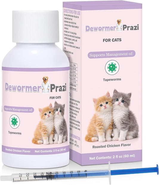 Cat Tapeworm Treatment Liquid 60ml Fast Absorption Kitten Safe Dropper Default Title