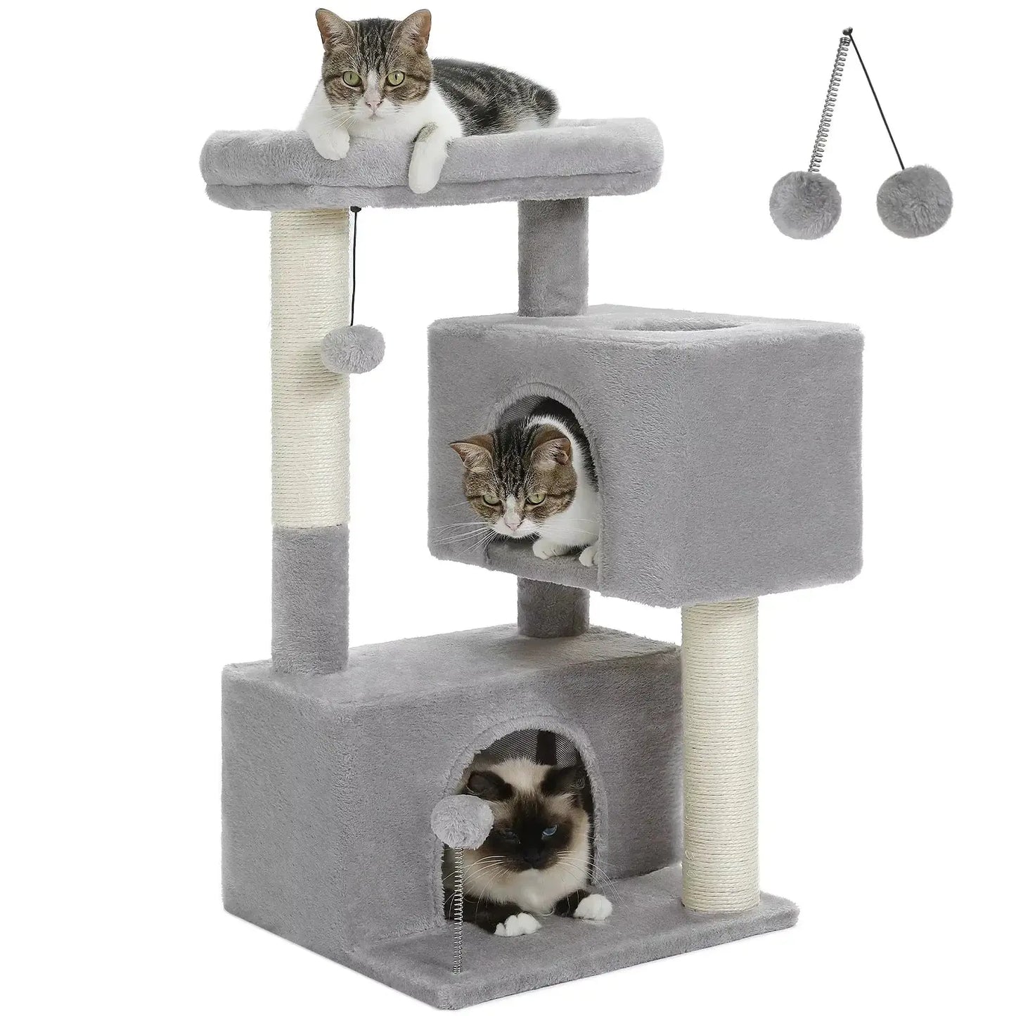 Cat Tree for Large Cats Cat Tower for Indoor Grey