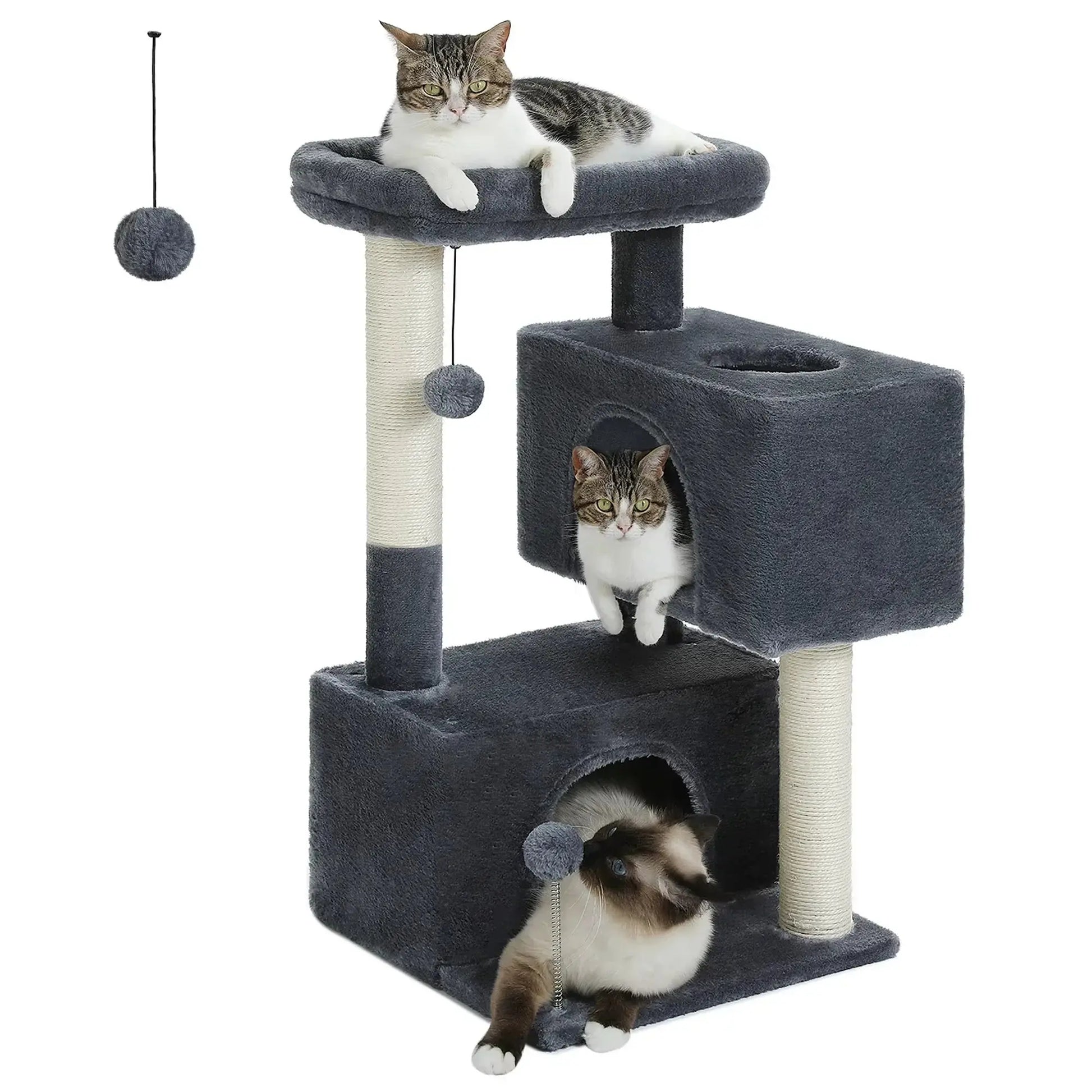 Cat Tree for Large Cats Cat Tower for Indoor Black