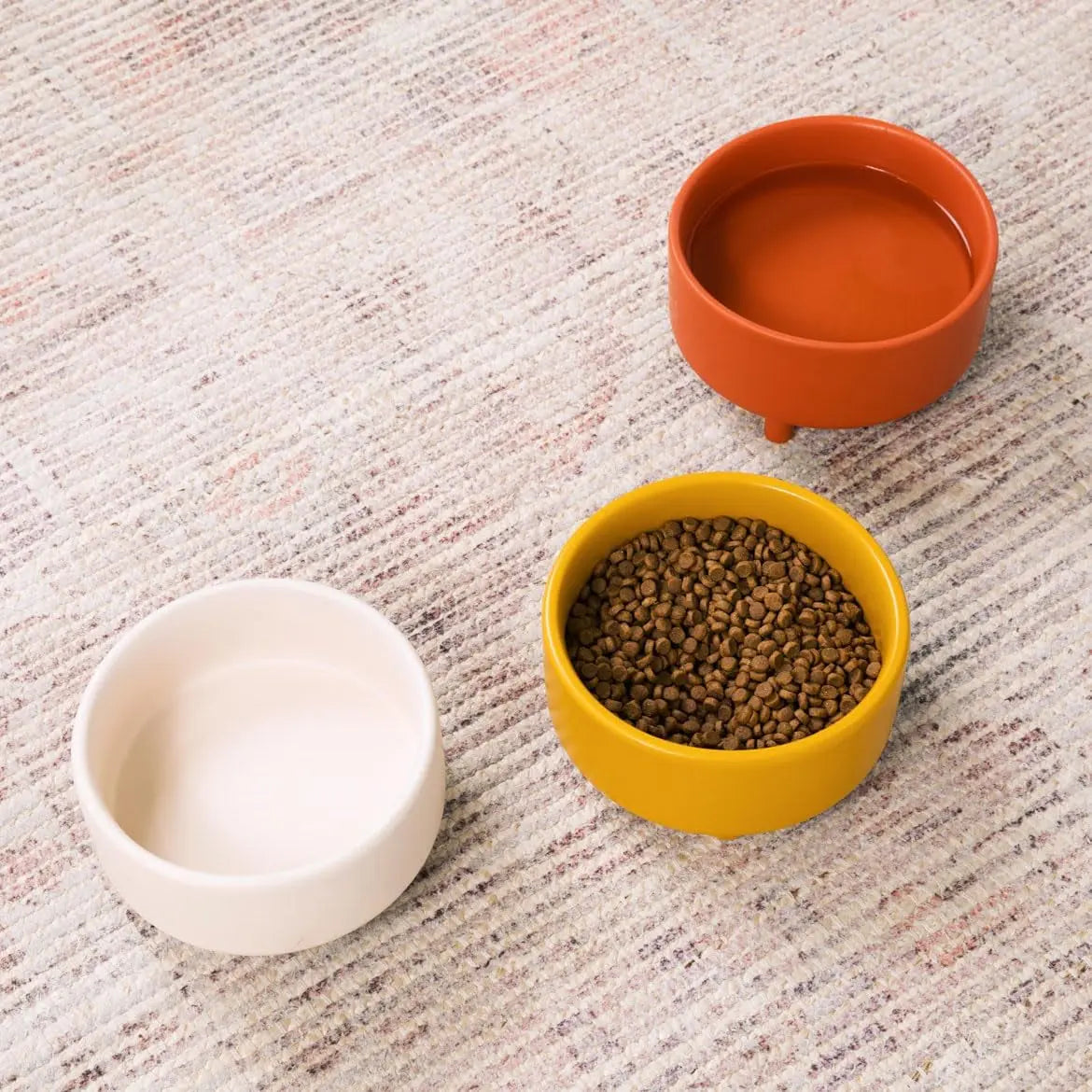 Ceramic Cat & Dog Pet Bowl, Elevated Stoneware Feeder, Dishwasher Safe