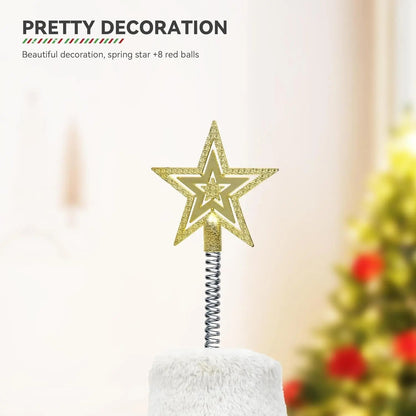 Christmas Cat Tree Tower with 2 Cozy Houses & Toys –Festive Indoor Cat Furniture