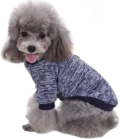 Classic Knit Dog Sweater – Warm Winter Soft Sweater for Small Dogs & Cats XXS–XL