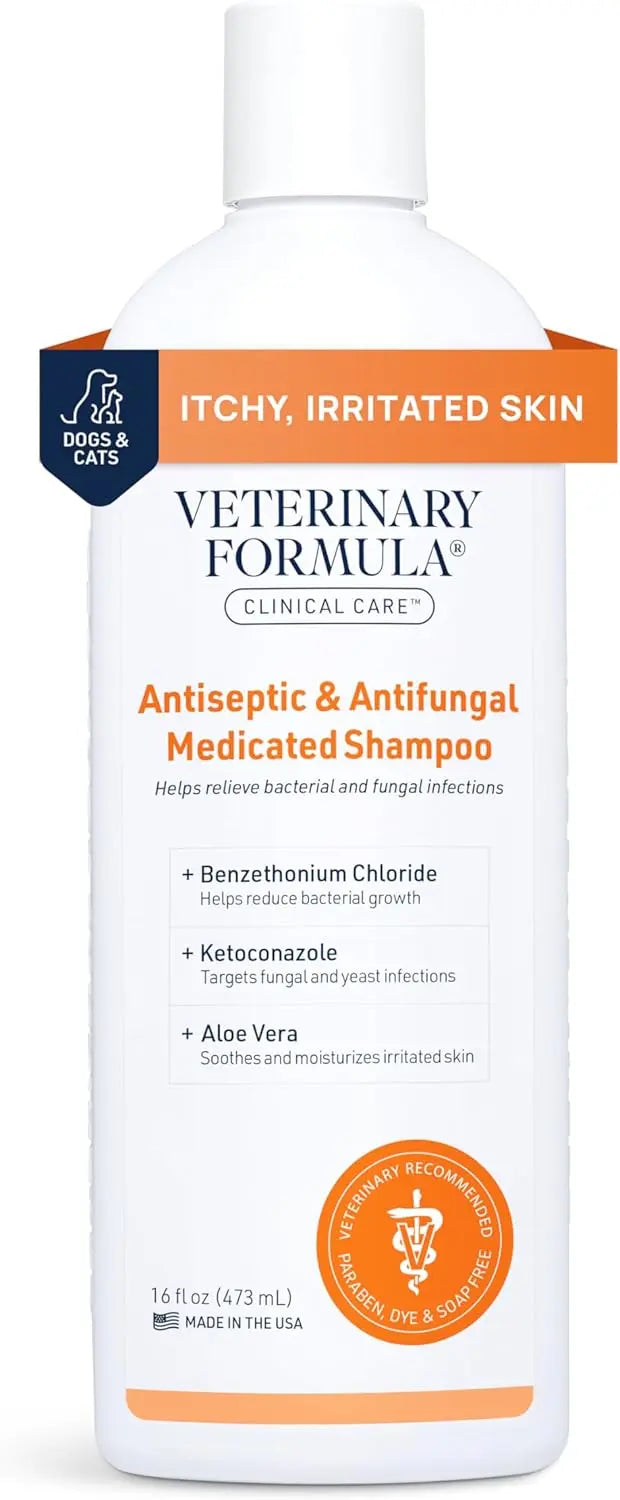 Clinical Care Antiseptic & Antifungal Medicated Shampoo for Dogs & Cats, 16 oz Shampoo