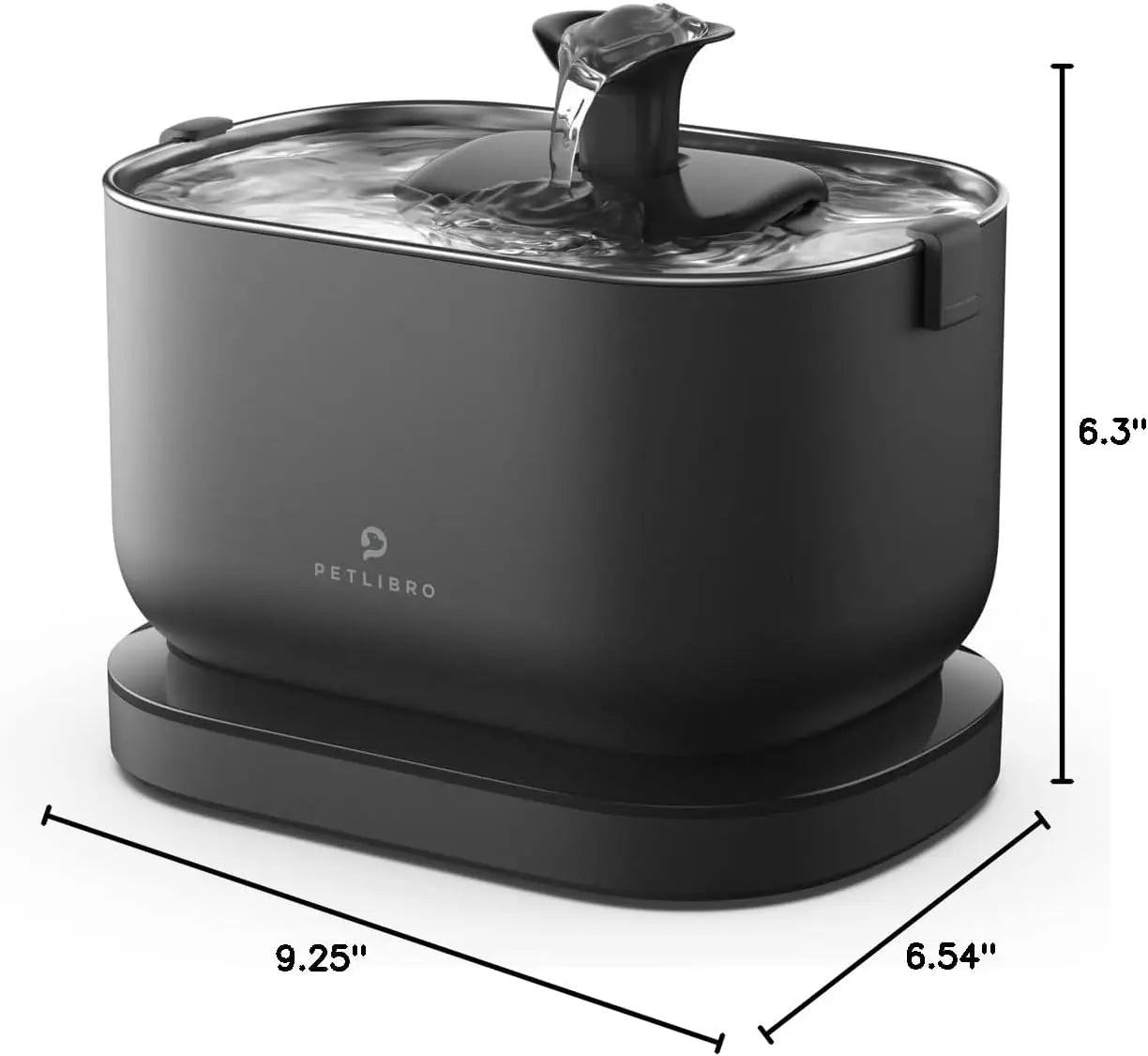 Cordless Cat Water Fountain, Battery Operated, BPA-Free with Stainless Steel Tray, Easy Clean Pet Drinking Fountain