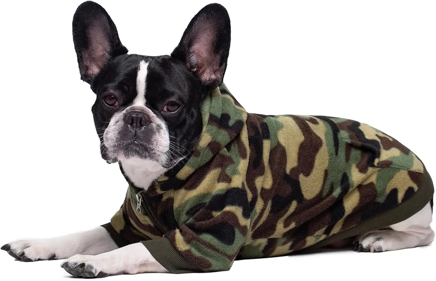 Cozy Dog Hoodie – Fleece Sweatshirt with Pockets for Small Dogs & Cats (XS-XXL) Camo Xl
