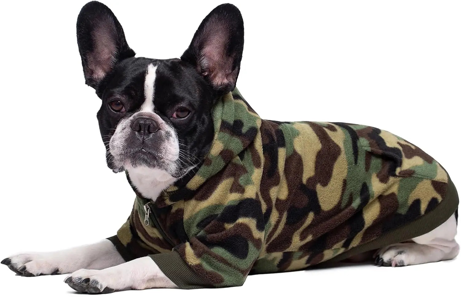Cozy Dog Hoodie – Fleece Sweatshirt with Pockets for Small Dogs & Cats (XS-XXL) Camo Xl